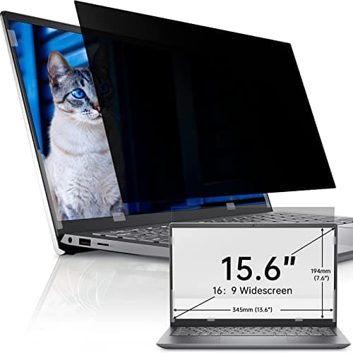 Image of IPROKKO 15.6 Inch Laptop Privacy Screen, Anti Blue Light Glare, Removable, 16:9 Aspect Ratio, Compatible with HP/Dell/Acer/Lenovo/ThinkPad/Samsung/Asus/Sony Laptops