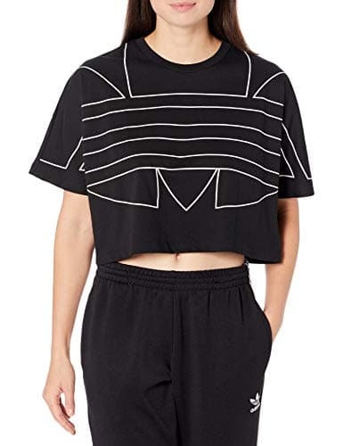 Image of adidas Originals womens Large Logo T-Shirt Black/White Large