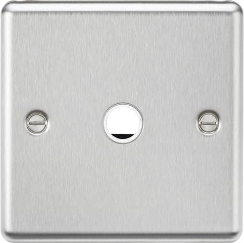 Image of Knightsbridge 20A Flex Outlet Plate - Brushed Chrome