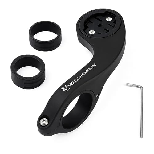 Image of VeloChampion Out Front Bike Handlebar Mount Compatible with Garmin or Wahoo Bicycle GPS Computers. Fits Handlebar Widths 25.4-35mm (Garmin Mount)