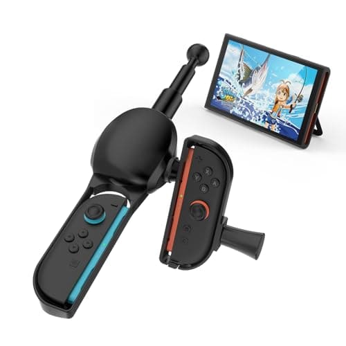 Image of EJGAME Fishing Rod Compatible with Nintendo Switch 2(2025),Fishing Game Kit for Switch 2 Legendary Fishing/Fishing Star World Tour/The Strike - Championship Edition