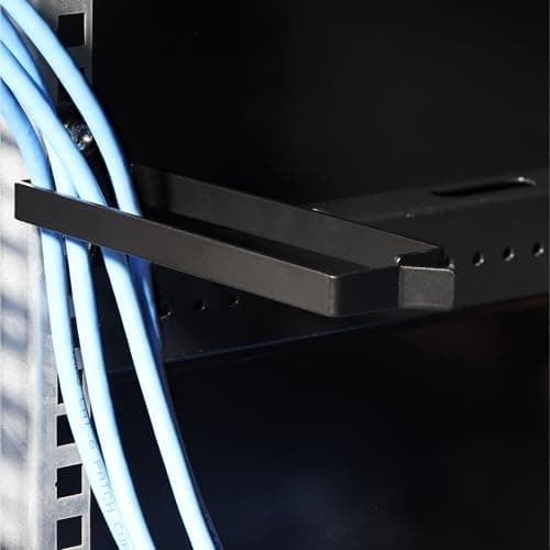Image of kwmobile Server Rack Cable Management Brackets - Steel Fibre Optic Network Patch Cable Organiser Management System - Screw-On Brackets - Set of 5-149mm (5.9") length