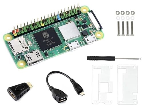 Image of waveshare Raspberry Pi Zero 2 W with Pre-Soldered Header,Five Times as Fast, 1GHz Quad-Core 64-bit Arm Cortex-A53 CPU, 512MB LPDDR2 SDRAM 2.4GHz 802.11 b/g/n Wireless LAN, WiFi Bluetooth 4.2 BLE