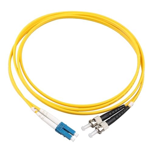 Image of Jopto 2m(7ft) Fiber Optic Cable LC to ST Single Mode Duplex 9/125μm PVC LSZH Fiber Cord for Indoor Gigabit Ethernet Applications