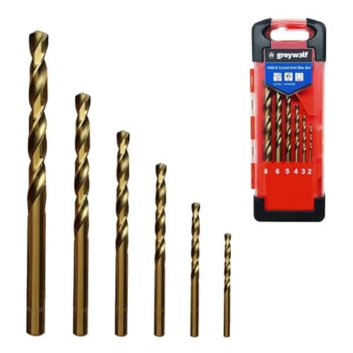 Image of Cobalt Drill Bit Set, M35 HSS Metal Drill Bit Set, 135° for Hardened Metal, Stainless Steel, Cast Iron, Wood and Plastic, with Indexed Storage Box (Ø2/3/4/5/6/8 mm) 6 pcs