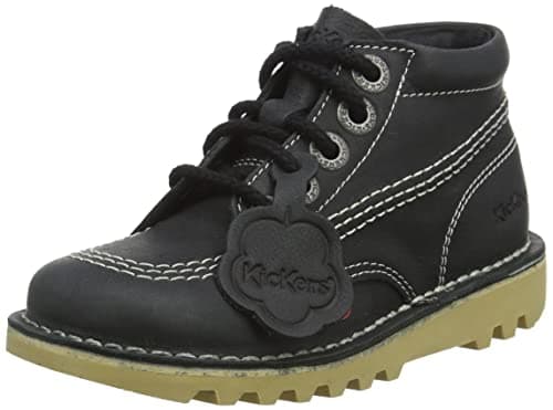 Image of Kickers Kick Hi Zip Junior Black Boots-UK 2.5 / EU 35