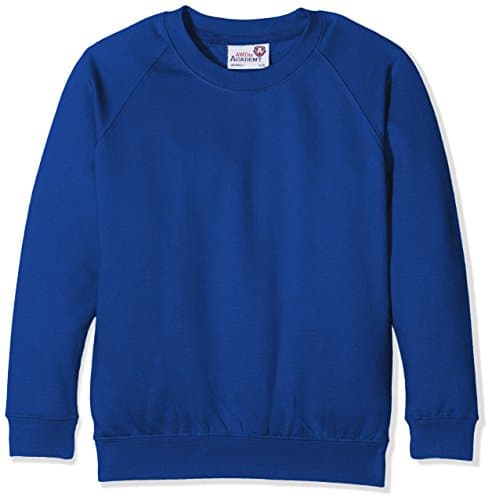 Image of AWDis Boy's Kids Academy Raglan Sweatshirt School Top, Blue (Academy Deep Royal), 3-4 Years (Manufacturer Size:X-Small)