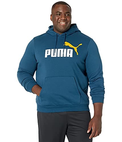 Image of PUMA Men's Essentials Big Logo Fleece Hoodie Bt, Intense Blue, XXL Big
