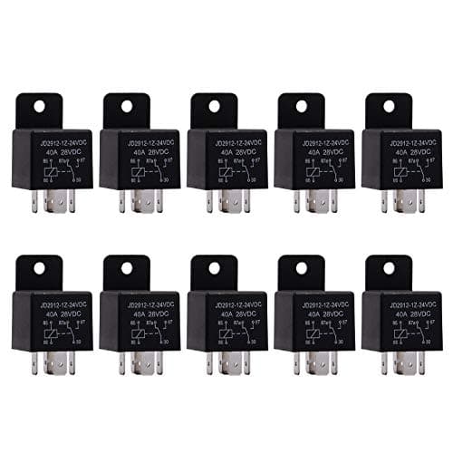 Image of Ehdis® Motor Relay 5 Pin 24V Coil 40amp Spdt Model No.: JD2912-1Z-24VDC 40A 28VDC, Contactor Relay Switch Power, Auto Switches & Starters, 10 Pack