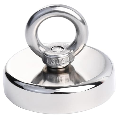 Image of Aenienoe Strong Neodymium Magnets Fishing Pulling Force Heavy Duty Extra Strong Magnets 60mm Industrial Magnet for Retrieving in River and Salvage 1Pack