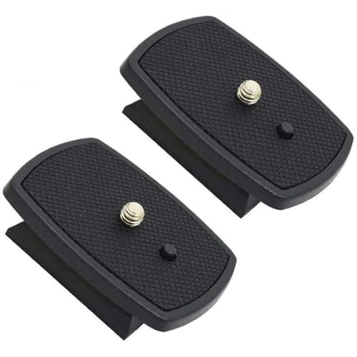Image of 2Pack Universal Quick Release QR Plate Tripod Head for Velbon CX-444 CX-888 CX-460 CX-460mini CX-470 CX-570 CX-690 DF-50/ Sony VCT-D580RM VCT-D680RM VCT-R640 / QB-4W，velbon quick release plate