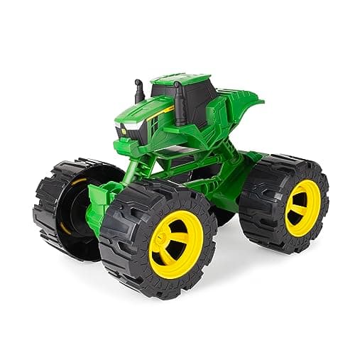 Image of Britains John Deere Monster Treads All Terrain Tractor Toy - Steerable Kids Tractor Monster Truck Toys with Large Tread Wheels - Durable Indoor & Outdoor Toys - Boy & Girl 3 Year Plus