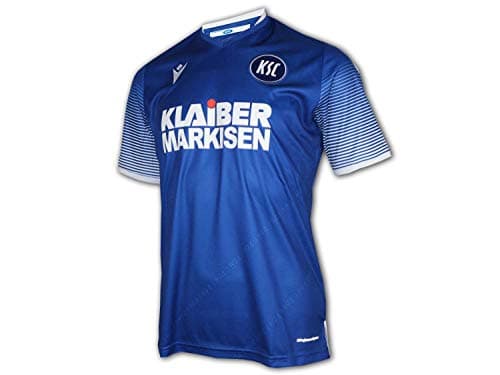 Image of Macron Karlsruher SC Matchday Home Shirt Blue KSC Football Fan Jersey, Adult (Unisex), Royal Blue / White, L