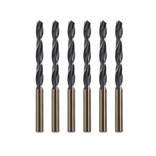 Image of Misuyue 5mm M2 Cobalt HSS Drill Bits, 6pcs Twist Metal Drilling Bit Sets, Carbide Drill Bit for High-Carbon Steel Copper Plastic Hard Materials, Wood Drilling Bits