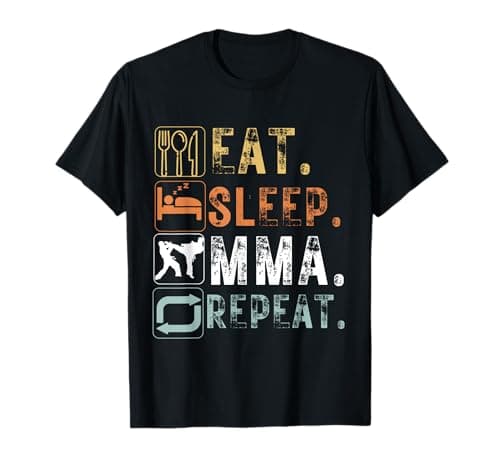 Image of Vintage Eat Sleep MMA Repeat Funny Design Mixed martial arts T-Shirt