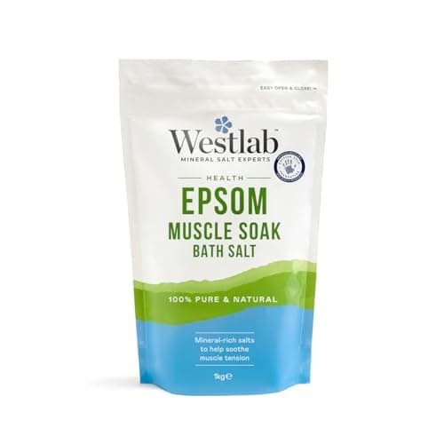 Image of Westlab Epsom Salts 1kg - Soothe and Relax Muscles to Improve MSK Health & Comfort by Reducing Stiffness and Aching. Sports Recovery - Improved Performance.