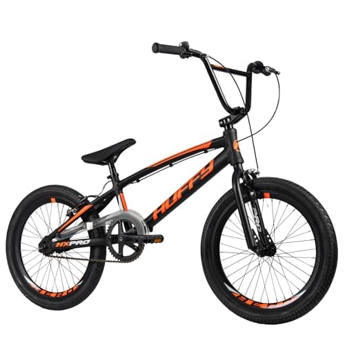 Image of HX Pro 20-inch Aluminum BMX Race Bike, Black and Orange