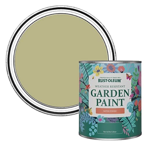 Image of Rust-Oleum Green Mould-Resistant Garden Paint In Satin Finish - Sage Green 750ml