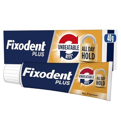 Image of Fixodent Plus Unbeatable adhesive cream for solid and partial dentures 40 ml