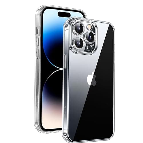 Image of TECHTRENCH Clear Case For iPhone 14 Pro, Clear Case Slim Thin Transparent [Military Protection] Shockproof Anti-Yellowing Silicone Gel Cover Case for iPhone 14 Pro (Clear)