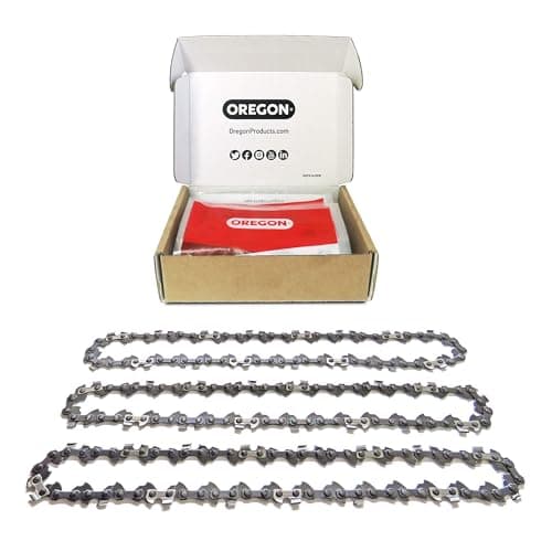 Image of Oregon 3-Pack Chainsaw Chain 3/8" LP Pitch, .050" (1.3 mm) Gauge for 16" (40cm) Bar, 57 Drive Links – Low-Kickback Replacement Saw Chain, Fits Titan, Ryobi, Hawksmoor, Ferrex and More (91P057X3)