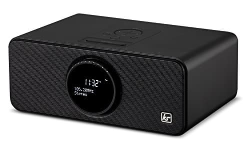 Image of KitSound Boom DAB Speaker with DAB/FM/Bluetooth and Dual Alarm for Smartphone - Black