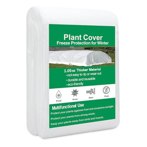 Image of OdiuK Garden Fleece Frost Protection 30gsm 2M x 5M Horticultural Fleece Covers Heavy-Duty Non-Woven Frost Blanket for Breathable Plant Cover for Vegetables,Flowers&Shrubs,Reusable Garden Frost