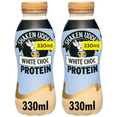 Image of White Chocolate Flavoured Protein Milkshake 330ml Shaken-udders (2x330ml)