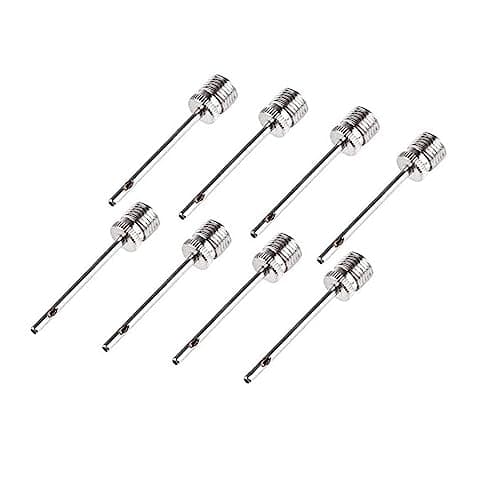 Image of Juliyeh 8 Pcs Inflator Ball Pump Needle Universal Design Stainless Steel Air Pump Needles For Inflating Sports Balls, Football, Basketball, Rugby, Netball, Handball, and All Other Sports Balls