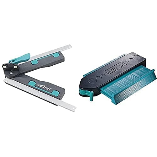 Image of wolfcraft Angular Bevel Gauge for Mitre Saws I 6957000 I For measuring and transferring angles & Contour Gauge I 6949000 I For tracing and transferring cutting lines