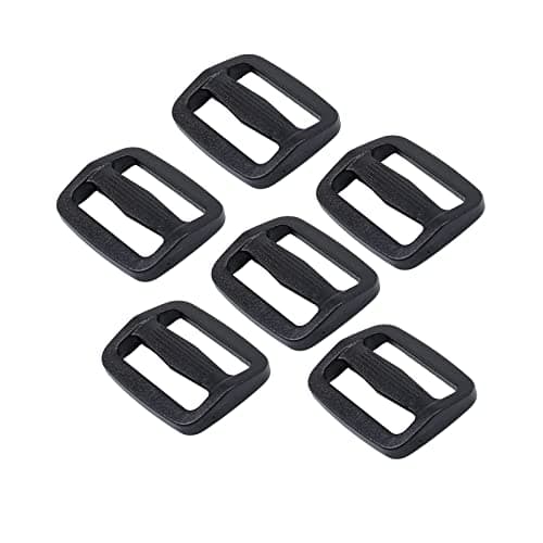Image of Baikeen Tri glide Slider 25mm Strong Plastic Tri Glide Slides Adjustable Slide Buckle Strap sliders Adjusters for Backpack Belt Strap Black