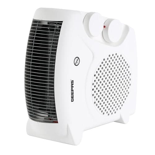 Image of GEEPAS Fan Heater 2000W | Electric Heaters for Home with 2 Heat Settings 1000–2000W | Energy Efficient Upright Space Room Heater with Instant Heat | Tip-Over & Overheat Protection | Low Running Cost