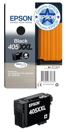 Image of Epson 405XXL Black Suitcase High Yield Genuine, DURABrite Ultra Ink Compatible with WF-78XX Printers