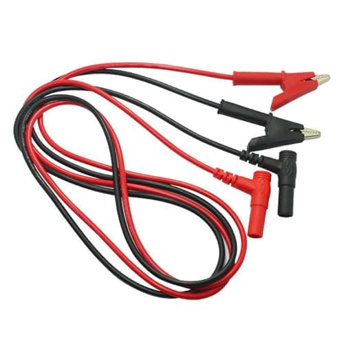 Image of JZK 2PCS 1m 1000V 10A Alligator Clips Electrical Test Leads, Multimeter Test Leads, 4mm Banana Plug to Crocodile Clip Cable, Black and Red