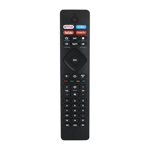 Image of Replacement Remote Control for Philips Smart LCD LED TVs RC4154403-01R Universal Philips LCD LED HDTV Remote Control with Voice Control, Netflix & Rakuten TV Buttons (RF402A-V14)