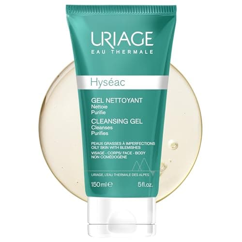 Image of Uriage Hyséac Face Cleansing Gel For Oily Skin With Blemishes 150ml - Purifies & Eliminates Sebum Excess - Ultra-Gentle Foaming Gel - Paraben & Soap-Free, Physiological pH
