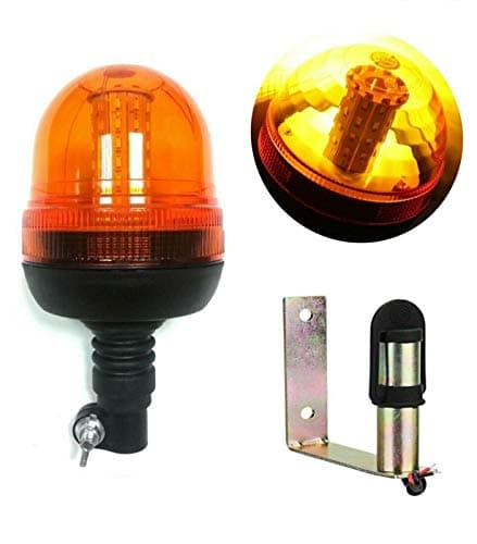 Image of AB1 flexzon Flexible Din Spigot Pole Mount Led Flashing Orange Warning Beacon Light Lamp #D