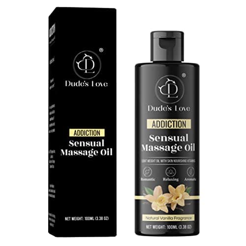 Image of Organic - Edible Sensual Delights -Vanilla Massage Oil - No Stain & Non-Sticky | with Fractionated Coconut Oil, Natural Vanilla & Jasmine | Nourish & Moisturise Skin for Date Nights - 100 ML