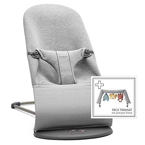 Image of BabyBjörn Bouncer Bliss with Toy , 3D jersey, Light grey, with Toy Soft friends
