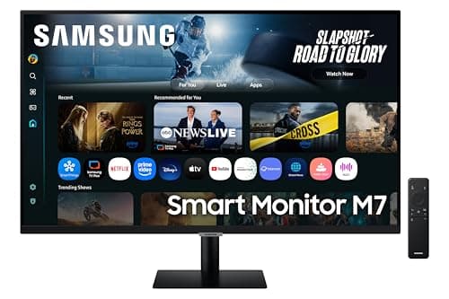 Image of Samsung LS32FM702UUXXU 32" 4K Ultra HD HDR10 Smart Monitor with Speakers - 3840x2160, USB-C, HDMI, WiFi, Bluetooth, Smart Hub for TV streaming, Catch Up Apps and Gaming Hub
