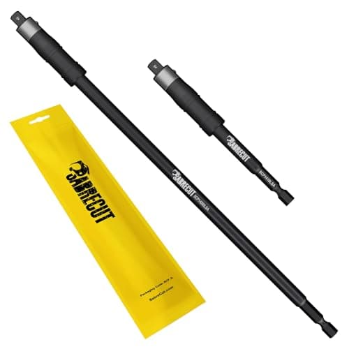 Image of 2 x SabreCut SCP14CSAK01 110mm & 260mm 2 in 1 Combi Bit Holder Socket Adapters - Magnetic Bit Retention Quick Change Sliding Sleeve, Impact Rated Steel 1/4" Hex Shank & 1/4" Square Drive