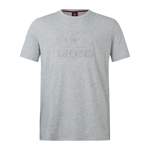 Image of Canterbury Adult Unisex British & Irish Lions Canterbury Monument Tee | Soft Cotton Blend T-Shirt | Official British & Irish Lions Licensed Product Non-Technical T-Shirt, Classic Marl, 2XL