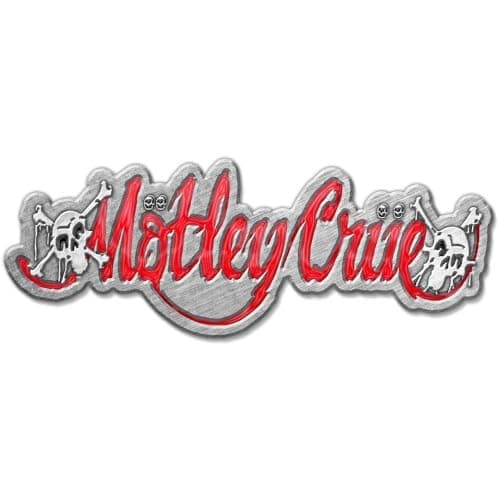 Image of Motley Crue Dr Feelgood Logo Badge (One Size) (Red/Silver)