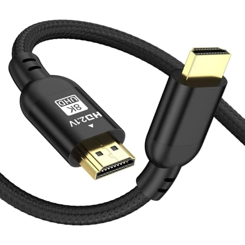 Image of Diyanisly 8K Hdmi Cable 2M Ultra, High Speed HDMI 2.1 Cables support 8K@60HZ 4K@120Hz, 3D ARC, Ethernet Audio Video Return HDMI Cord for Xbox PS4/PS5 Roku UHD TV Monitor Laptop PC etc (Braided,Black)