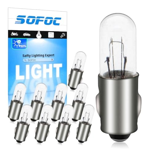 Image of SOFOC BA7S 24V Halogen Bulb Warm White Auto/Aircraft Dashboard Indicators Reading Lights Courtesy Lamps Number Plate Lamp & Vanity Mirror Lights 10Pcs
