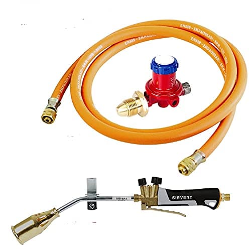 Image of Sievert Pro 88 Propane Gas Roofing Torch Kit 180mm neck + 5m Hose + Regulator plumbing heating felt bitumen roofing