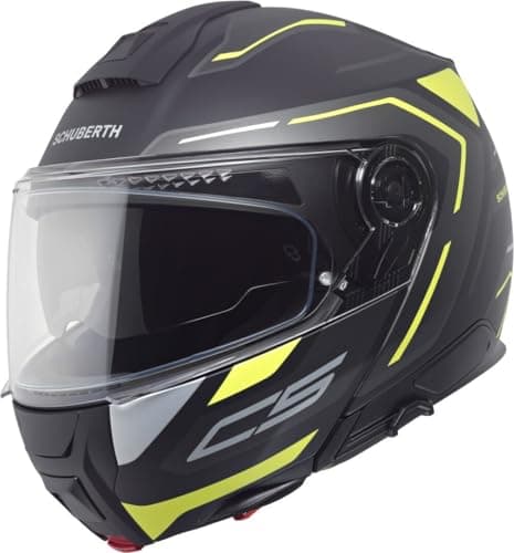 Image of Schuberth C5 Omega Flip-Up Helmet, black matt/fluo, 2XL (63)