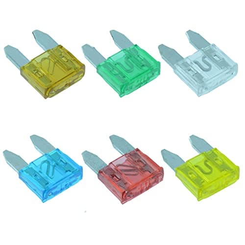 Image of 60 x Mini Blade Fuses 5A 10A 15A 20A 25A 30A Car Auto (Pack of 60) Assortment Kit