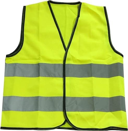 Image of SZCXDKJ Children High Visibility School Safety Vest Waistcoat Kids High Vis Jacket Kids High Visibility Hi Viz Safety Vest Top Hi Vis Baby Toddler Waistcoat Childrens Yellow Reflective Vest