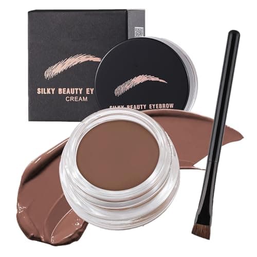 Image of Eyebrow Pomade - Waterproof Brow Pomade & Eyebrow Cream with Angled Brush, Quick Dry Smudge Proof Long Lasting Brow Colour for Defined 3D, Light Brown Matte Finish, All Day Wear (Light Brown)
